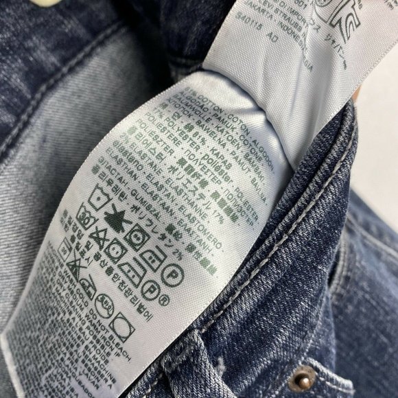 Levi's 505 Straight Leg Jeans Womens Medium Wash Mid Rise Stretch Size 10 - Picture 6 of 7